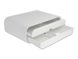 Delock 18325 Monitor Stand With Two Drawers White