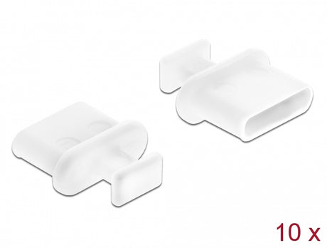 Delock 64094 Dust Cover For Usb Type-C™ Female With Grip 10 Pieces White