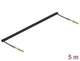 Delock 85839 Coiled Cable 3.5 Mm 3 Pin Stereo Jack Male To Stereo Jack Male