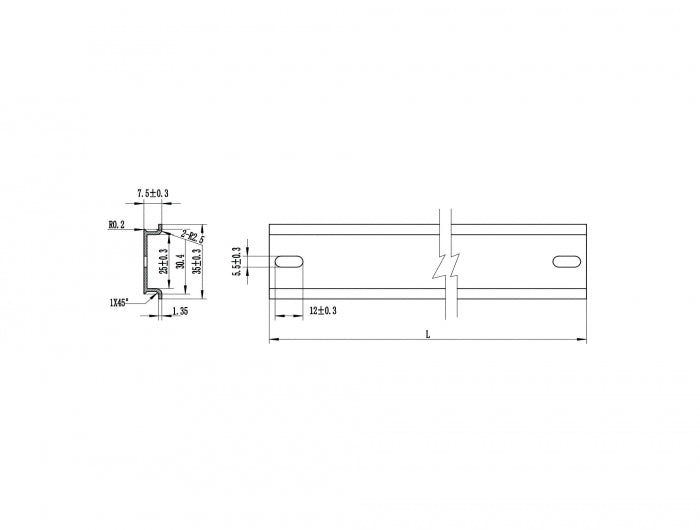 Delock 66170 Din Rail 35 X 7.5 Mm (10") Aluminium