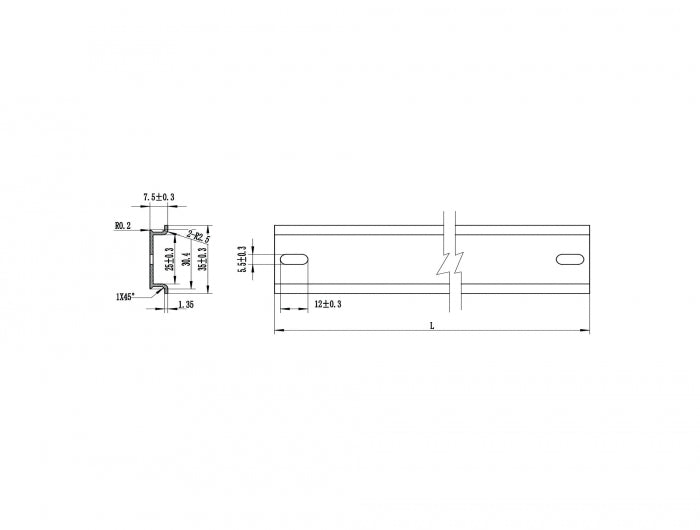 Delock 66169 Din Rail 35 X 7.5 Mm (19") Aluminium