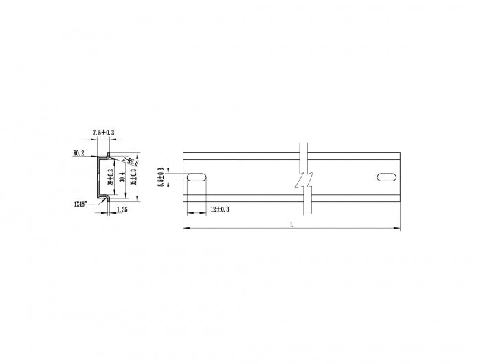 Delock 66175 Din Rail 35 X 7.5 Mm (100 Cm) Aluminium