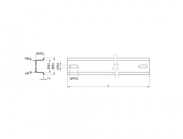 Delock 66179 Din Rail 35 X 15 Mm (25 Cm) Aluminium