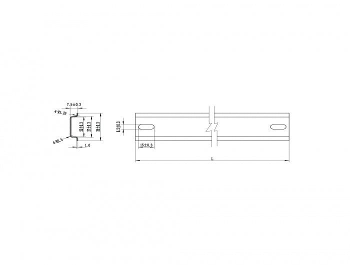 Delock 66185 Din Rail 35 X 7.5 Mm (19") Steel