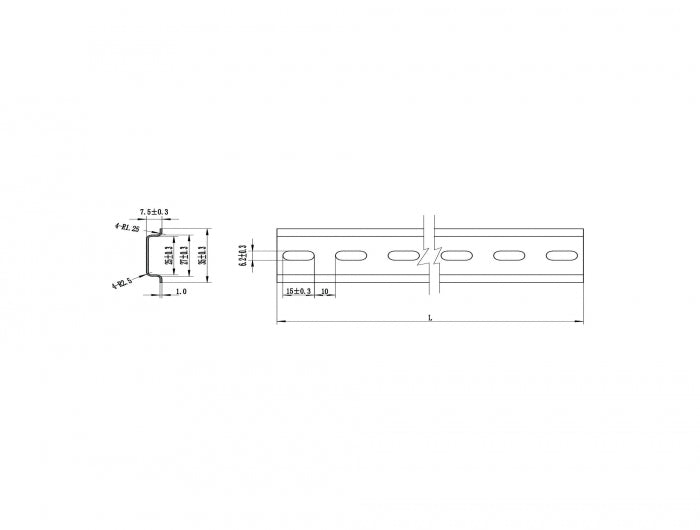 Delock 66193 Din Rail 35 X 7.5 Mm (50 Cm) Steel