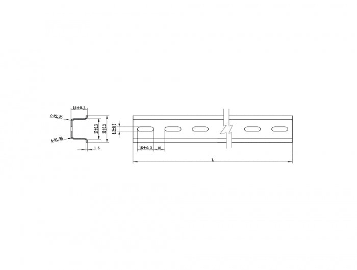 Delock 66230 Din Rail 35 X 15 Mm (100 Cm) Steel