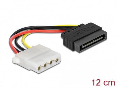 Delock 60115 Power Cable Sata 15 Pin Plug > 4 Pin Female 12 Cm