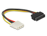 Delock 60136 Power Cable Sata 15 Pin Male > 4 Pin Female 20 Cm