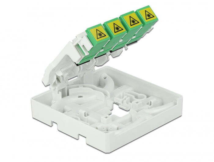 Delock 85921 Optical Fiber Connection Box For Din Rail 4 X Sc Simplex Or