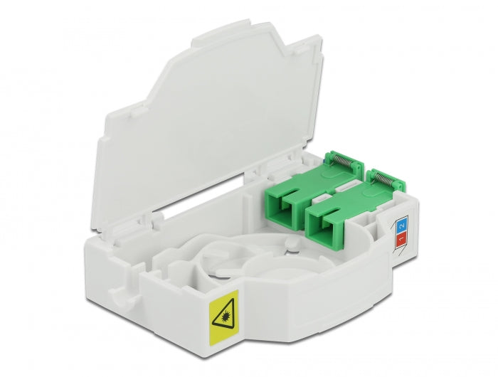 Delock 85922 Optical Fiber Connection Box For Din Rail 2 X Sc Simplex