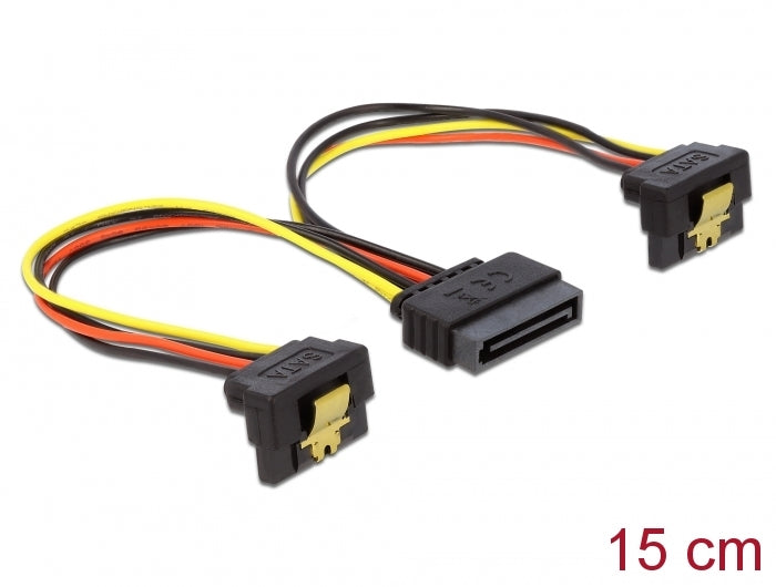 Delock 60128 Cable Power Sata 15Pin > 2X Sata Hdd – Angled