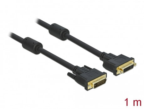 Delock 83106 Extension Cable Dvi 24+5 Male > Dvi 24+5 Female 1 M Black