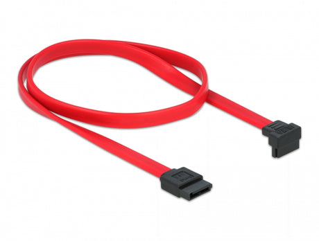 Delock 84223 Sata 3 Gb/S Cable Straight To Downwards Angled 50 Cm Red