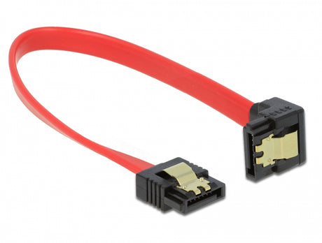 Delock 83977 Sata 6 Gb/S Cable Straight To Downwards Angled 20 Cm Red