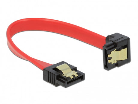 Delock 83976 Sata 6 Gb/S Cable Straight To Downwards Angled 10 Cm Red