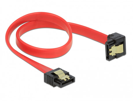 Delock 83978 Sata 6 Gb/S Cable Straight To Downwards Angled 30 Cm Red