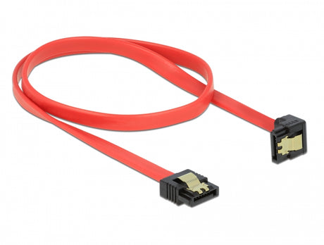 Delock 83979 Sata 6 Gb/S Cable Straight To Downwards Angled 50 Cm Red