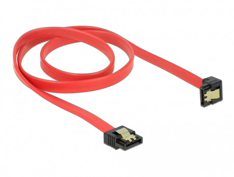 Delock 83980 Sata 6 Gb/S Cable Straight To Downwards Angled 70 Cm Red