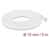 Delock 20694 Braided Sleeve Stretchable 5 M X 12 Mm White