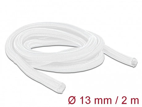 Delock 20698 Braided Sleeve Self-Closing 2 M X 13 Mm White