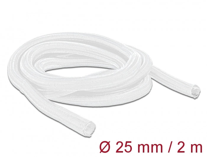 Delock 20701 Braided Sleeve Self-Closing 2 M X 25 Mm White