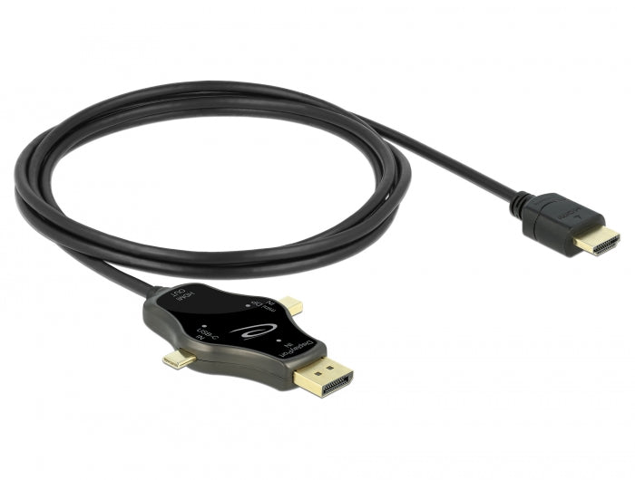 Delock 85974 3 In 1 Monitor Cable With Usb-C™ / Displayport / Mini Displayport