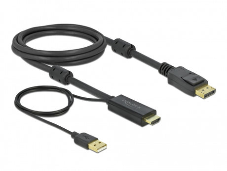 Delock 85964 Hdmi To Displayport Cable 4K 30 Hz 2 M