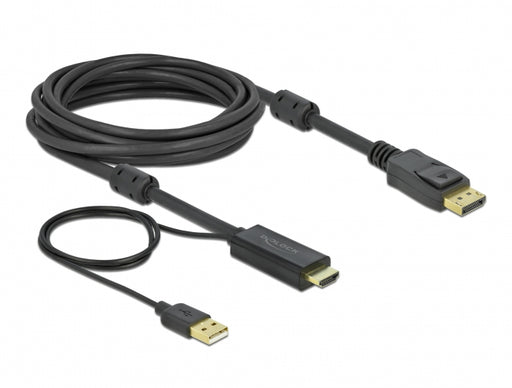 Delock 85966 Hdmi To Displayport Cable 4K 30 Hz 5 M