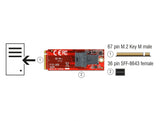 Delock 62721 Adapter M.2 Key M > Sff-8643 Nvme