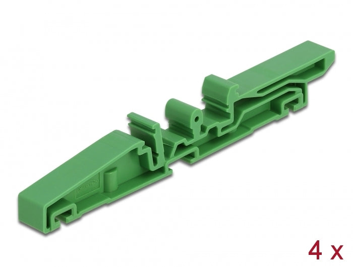 Delock 66262 Din Rail Clip For Pcb 115 Mm 4 Pieces