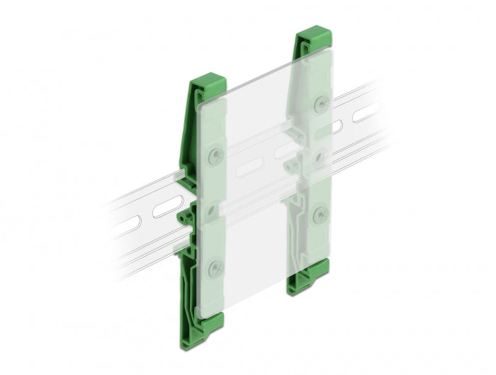 Delock 66262 Din Rail Clip For Pcb 115 Mm 4 Pieces