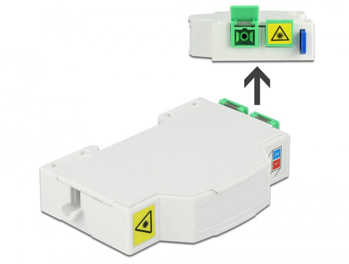 Delock 85922 Optical Fiber Connection Box For Din Rail 2 X Sc Simplex