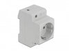 Delock 11472 Power Socket With A Side Grounding Contact For Din Rail 5 Pieces