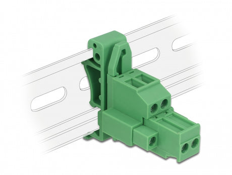 Delock 65931 Terminal Block Set For Din Rail 2 Pin With Screw Lock