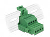 Delock 65936 Terminal Block Set For Din Rail 4 Pin With Screw Lock