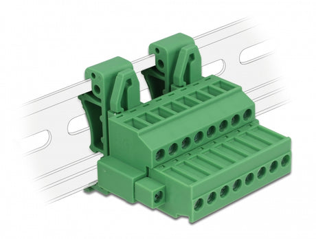 Delock 65940 Terminal Block Set For Din Rail 8 Pin With Screw Lock