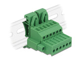 Delock 65942 Terminal Block Set For Din Rail 6 Pin With Screw Lock