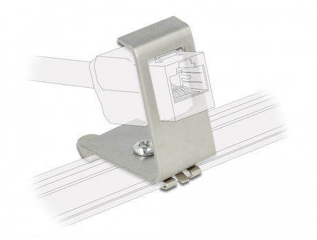 Delock 86259 Keystone Metal Mounting 1 Port For Din Rail