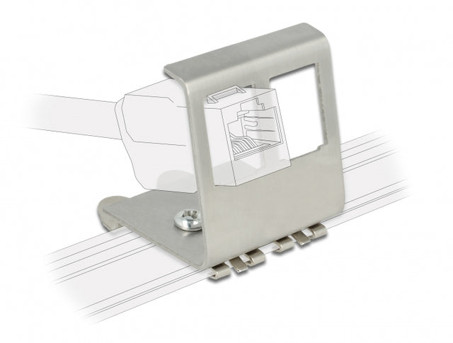 Delock 86255 Keystone Metal Mounting 2 Port For Din Rail