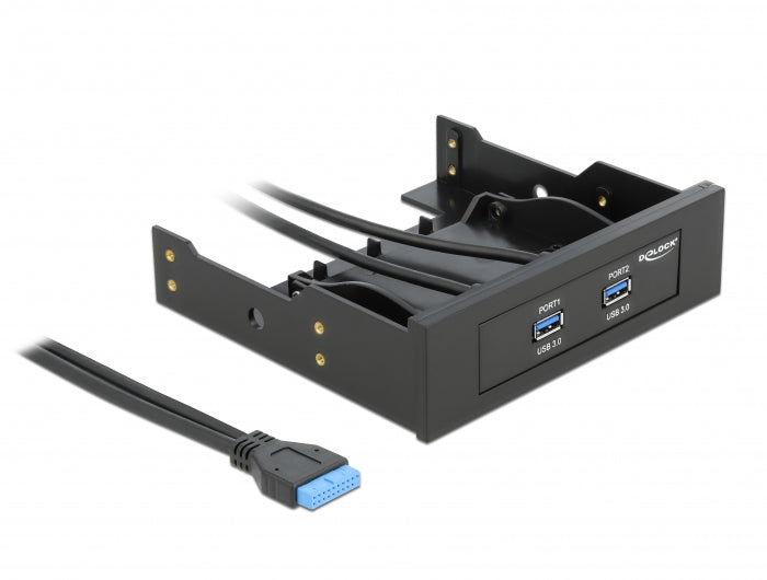 Delock 61896 Usb 3.0 Front Panel 2 Port With Internal 19 Pin Usb 3.0 Pin Header