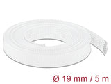 Delock 20695 Braided Sleeve Stretchable 5 M X 19 Mm White