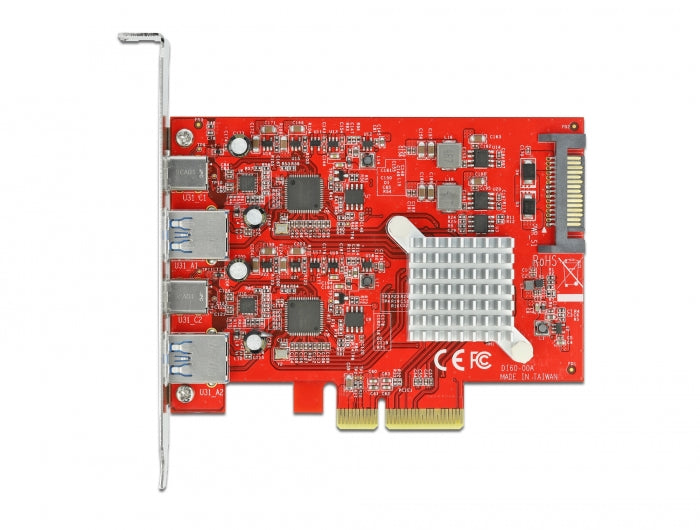 Delock 89041 Pci Express X4 Card To Superspeed Usb 10 Gbps