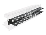 Delock 66550 19″ Cable Management Routing Panel With 2 Openings 1U Black