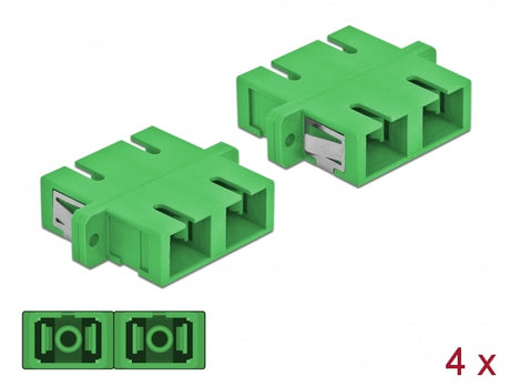 Delock 85992 Optical Fiber Coupler Sc Duplex Female To Sc Duplex Female