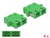 Delock 85992 Optical Fiber Coupler Sc Duplex Female To Sc Duplex Female