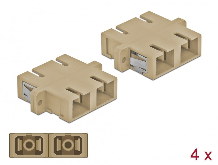 Delock 85996 Optical Fiber Coupler Sc Duplex Female To Sc Duplex Female