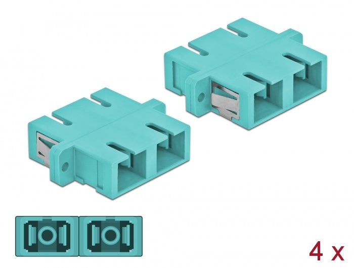 Delock 85997 Optical Fiber Coupler Sc Duplex Female To Sc Duplex Female