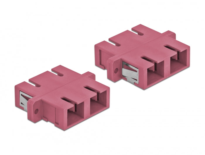 Delock 85998 Optical Fiber Coupler Sc Duplex Female To Sc Duplex Female