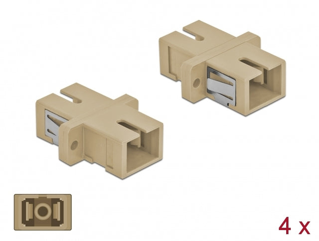 Delock 85993 Optical Fiber Coupler Sc Simplex Female To Sc Simplex Female