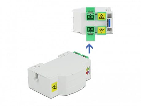 Delock 86543 Optical Fiber Connection Box For Din Rail 4 X Sc Simplex